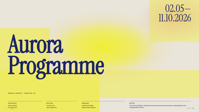 Biennale Yellow — ink-blue serif & sun yellow