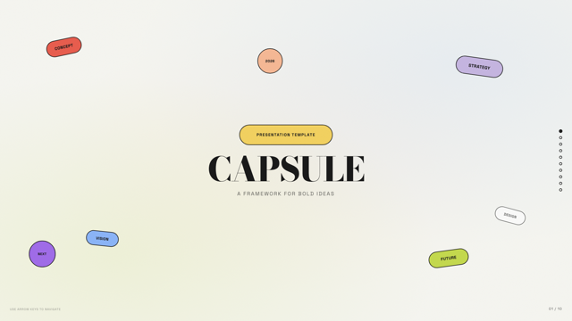 Capsule — pill cards & candy pastels