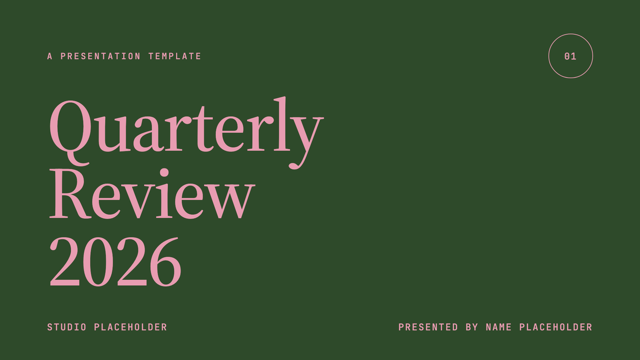 Editorial Forest — forest green & dusty pink
