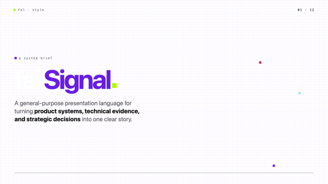 fal Style — ghost grid, electric purple & lime